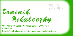 dominik mikuleczky business card